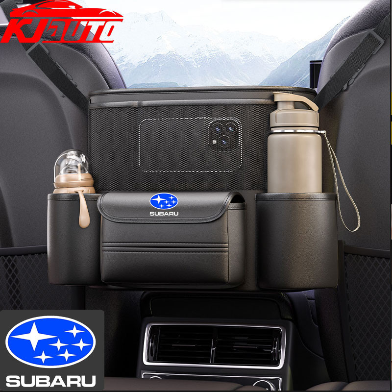 Subaru รถคอนโซลกลาง Organizer เบาะหนังกลับกระเป๋าเก็บมัลติฟังก์ชั่กระเป๋าระหว่างที่นั่งรถสําหรับ Sub