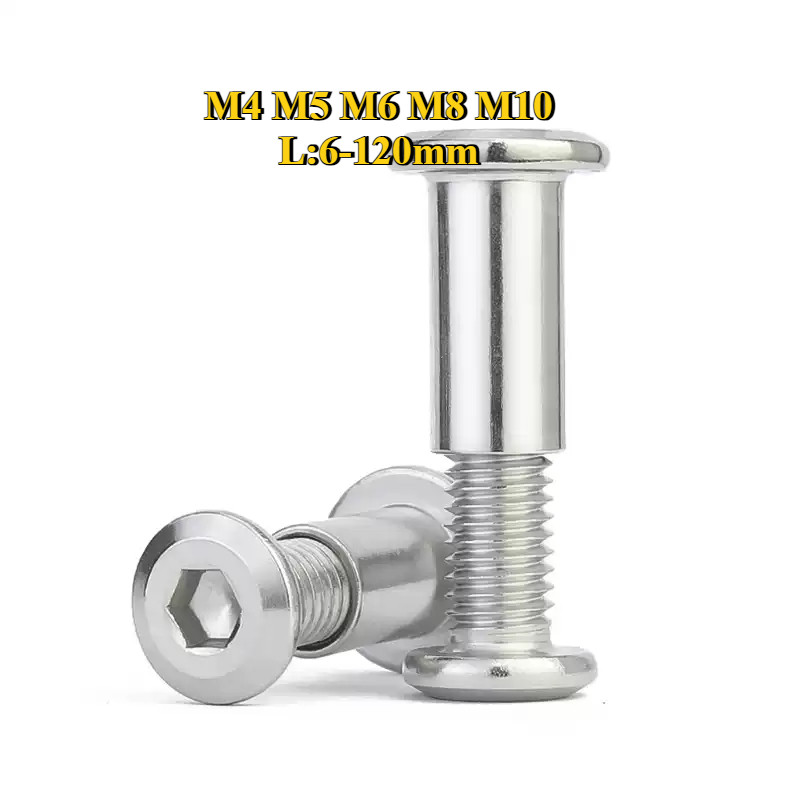 [BY-XSP-w] Round Flat Hex/น็อต สกรู หัวกลมแบน งานเฟอร์ฯ+ตัวเมีย สแตนเลส 304 M4M5M6M8