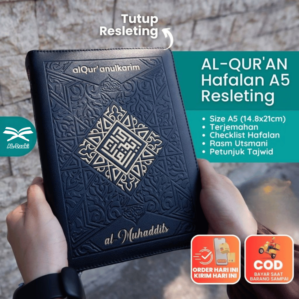 Al-Dzaki Al-Quran แปล A5 Zipper Al Muhaddits - Al-Quran Tajweed Color Mushaf Quran แปล 30 Juz