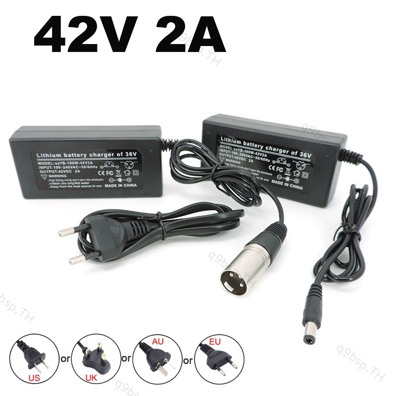 36v 42V 2A 60W AC to DC 5.5 3PIN XLR ปลั๊กอะแดปเตอร์จ่ายไฟ Charger TH9B