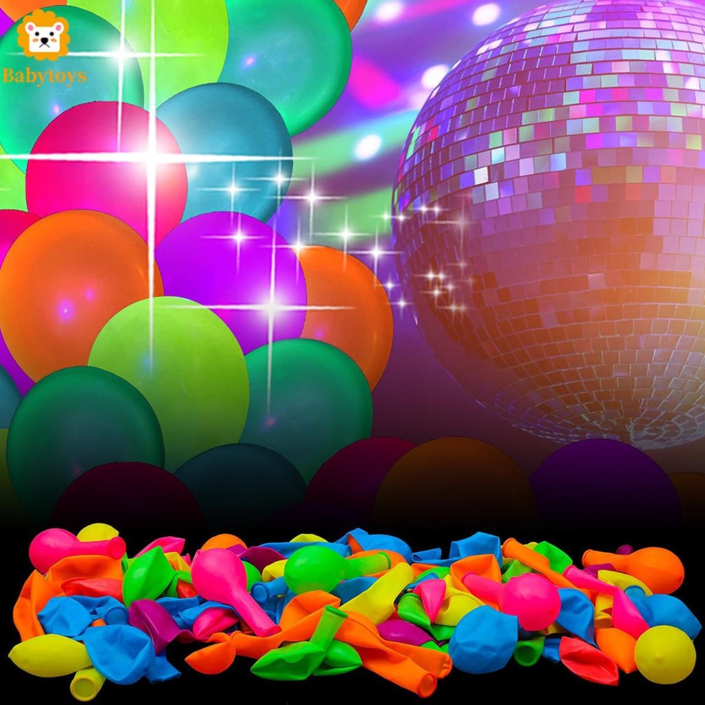 300 ชิ้น ลูกโป่งนีออน UV ลายจุด เรืองแสง นีออนเรืองแสงบอลลูน 7 สีเรืองแสงในที่มืดลูกโป่ง 10 นิ้วนีออนเรืองแสงปาร์ตี้บอลลูน ใช้ซ้ําได้ สําหรับตกแต่งปาร์ตี้ 气球 - รูปที่ 2