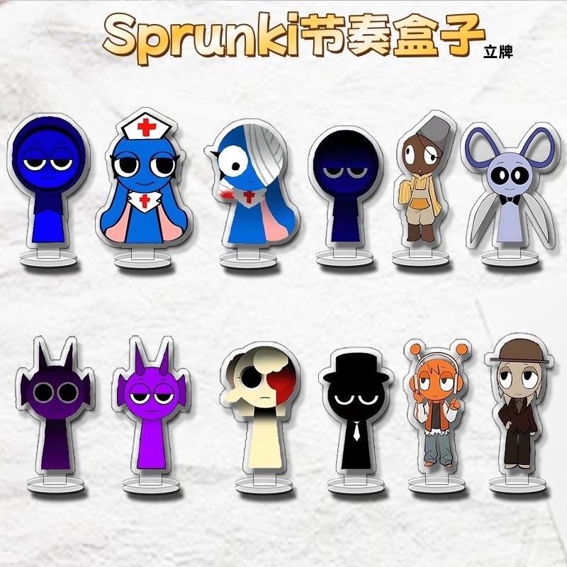 Sprunki Q-Version ของขวัญตกแต่งเดสก์ท็อปอะคริลิคน่ารักและมีมูลค่าสูง