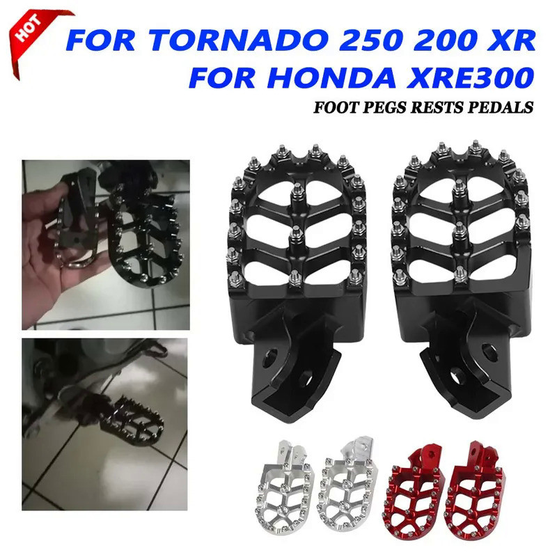 Mo  For HONDA Tornado 250 XR 200 XR250 XR200 XRE300 XRE 300 Motorcycle Accessories Modified Footpegs