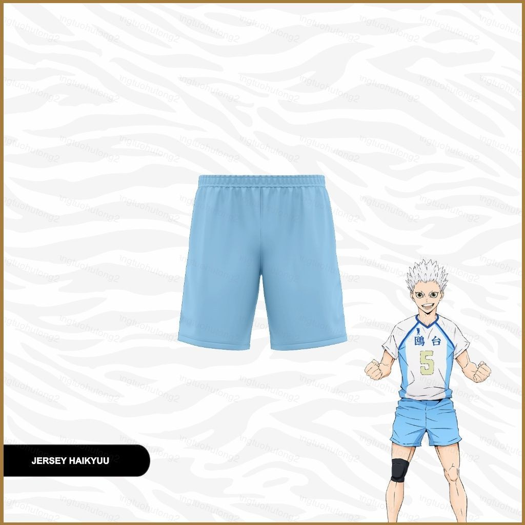 Haikyuu KAMOMEDAI Korai Hoshiumi คอสเพลย์ผ้า 3D ฤดูร้อนเสื้อยืดอะนิเมะแขนสั้นกางเกงขาสั้น