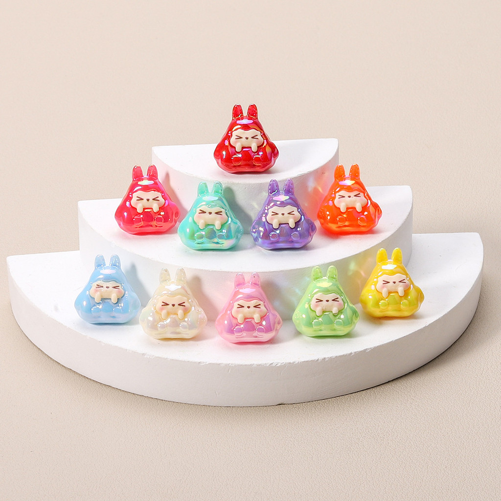 10 ชิ้นมินิเคลือบสีทึบ Kiki 3D เรซิ่น Charms สําหรับ DIY (Z-4)