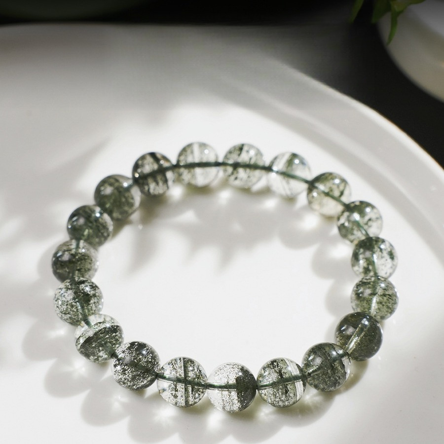[มีในสต็อก] สร้อยข้อมือแฟชั่นคริสตัลสีเขียวเลียนแบบใหม่