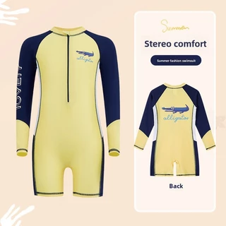 ชุดว่ายน้ำเด็กอายุ 4-16 ขวบ rash guard เด็กผู้ชาย แขนยาว