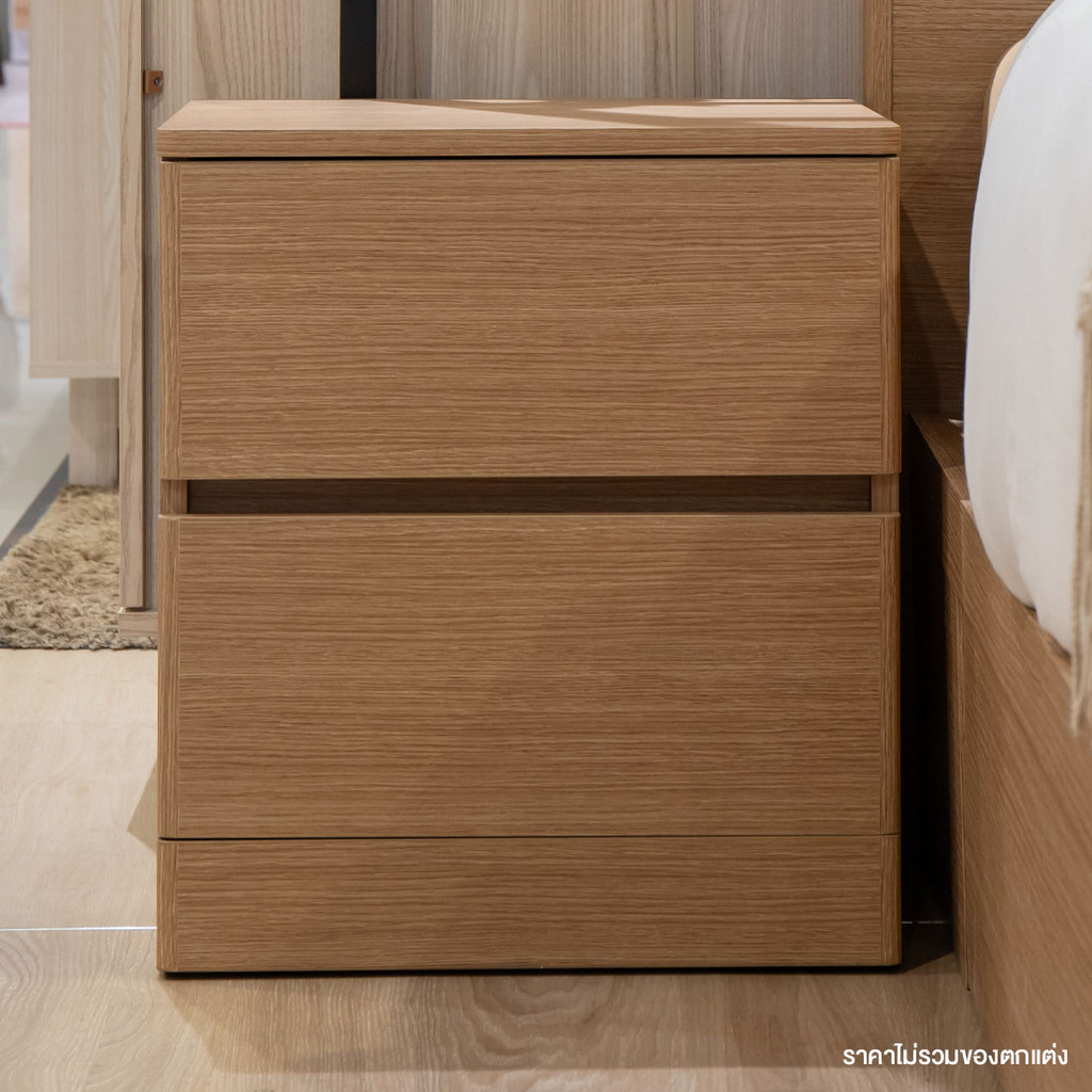 Koncept Furniture ตู้ข้างเตียง รุ่น Timbur สีแคชชูโอ๊ค (45x40x50 ซม.)  แบรนด์ KONCEPT FURNITURE