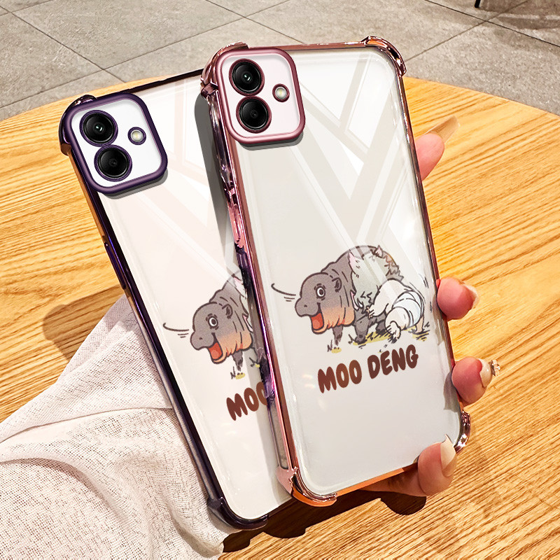 SAMSUNG Ybd Moo Dengโปร่งใสเคสโทรศัพท์สําหรับSamsung Galaxy A06 A03 A04 A05 A04E F04 M04 A042FซิลิโคนวัสดุAnti Dropสี่มุม