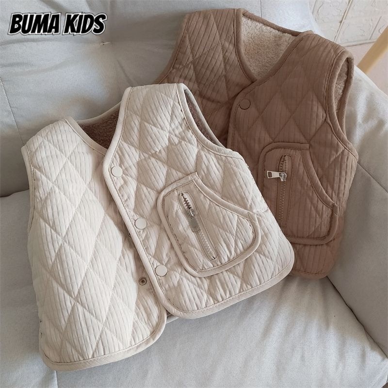 Buma KIDS เสื้อกั๊กอเนกประสงค์แบบหนาสําหรับเด็ก, เสื้อกั๊กลําลองแฟชั่นสําหรับเด็ก