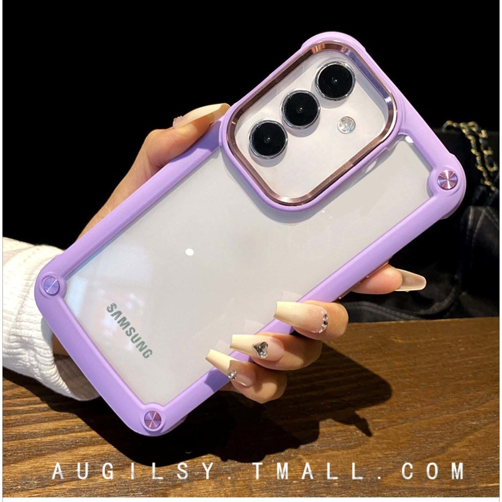 เคส Samsung A57 A37 A17 A56 A55 A36 A26 A16 A54 5G A06 A34 A35 A52 A52s A32 A15 A24 A05 A05s A12 A14 5G เคส Hard Phone Case Clear Luxury Cover Aesthetic กันกระแทกหนา Air Cushion Anti-Fall