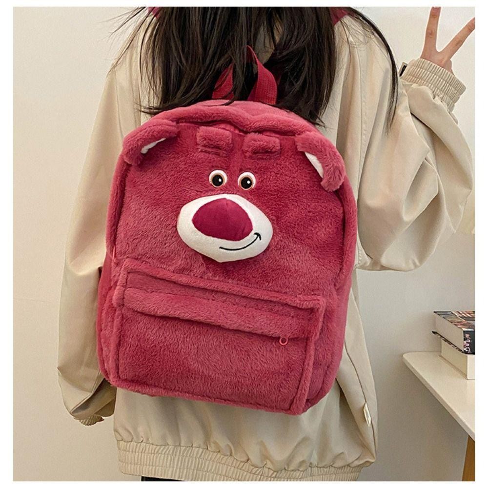 Hgougv656 กระเป๋าเป้สะพายหลังโรงเรียน, Hello Kitty Loopy Sanrio Plush กระเป๋าเป้สะพายหลัง, น่ารัก Cinnamoroll Capybara ความจุขนาดใหญ่ตุ๊กตาของเล่นกระเป๋านักเรียน