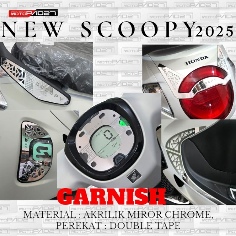 อุปกรณ์เสริม Honda New Scoopy 2025 ฝาครอบแต่งมอเตอร์ไซค์ New Scoopy 2025