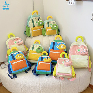 กระเป๋าเป้เด็กชายและเด็กหญิงสีตัดกันสไตล์เกาหลีกระเป๋าเป้นัก…