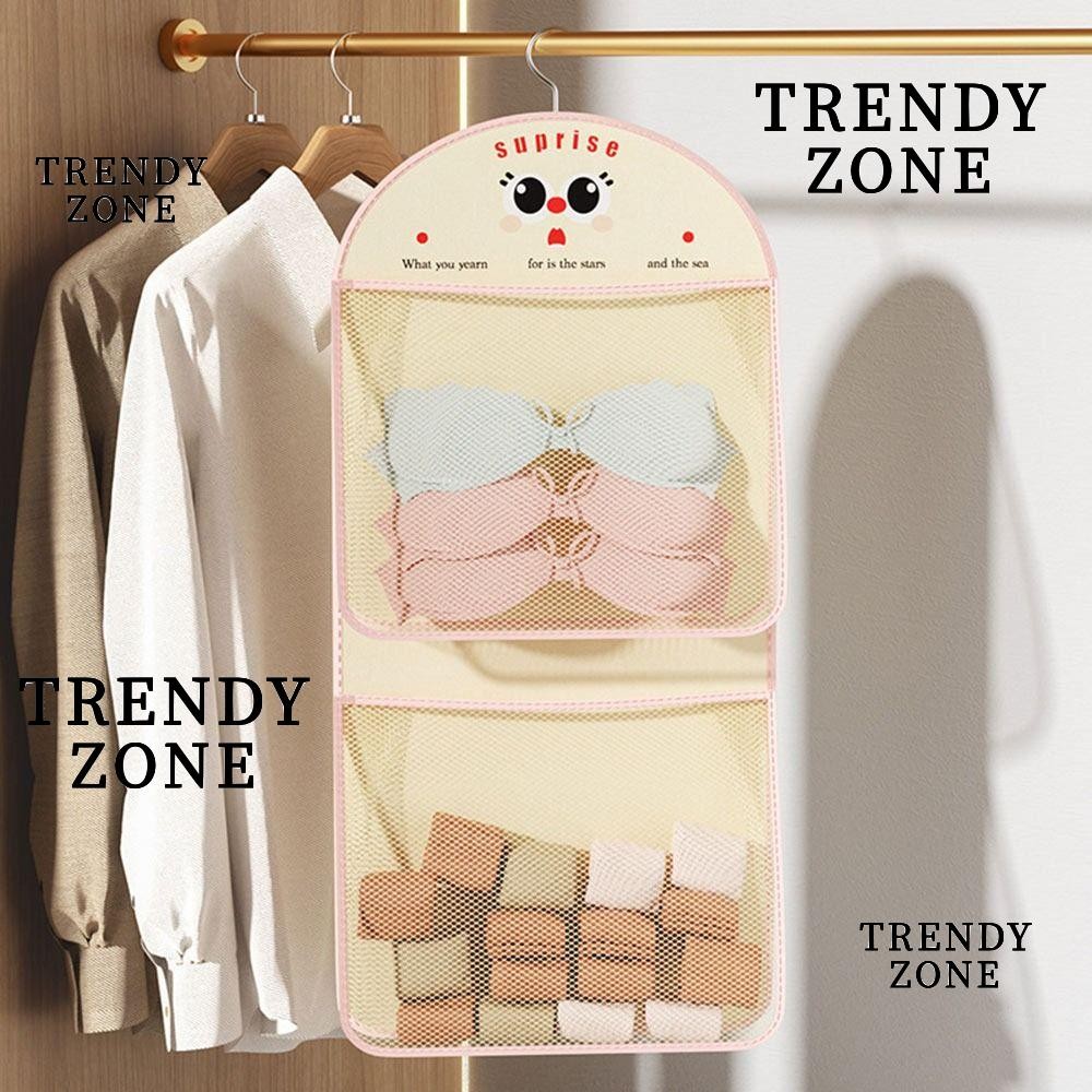 แนวโน้มyzone ถุงเก็บตาข่าย,นํามาใช้ใหม่ชุดชั้นในถุงเท้าการจัดเก็บแขวนถุงตาข่ายความจุขนาดใหญ่กับไม้แข