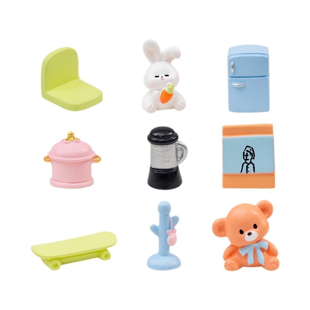 สัตว์figurines Miniaturesยูนิคอร์น/หมีMicroภูมิทัศน์เครื่องประดับสําหรับDIYตกแต่งHome Room Decorของขวัญ - รูปที่ 3