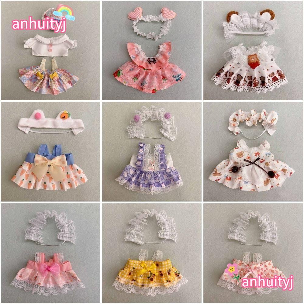 Anhuityj ตุ๊กตาเสื้อผ้า,อุปกรณ์เสริม Multicolor หมวกชุด,ของเล่นคอสเพลย์ 20 ซม.Photo Props Hairband Suspender ผ้าฝ้ายตุ๊กตาตุ๊กตา