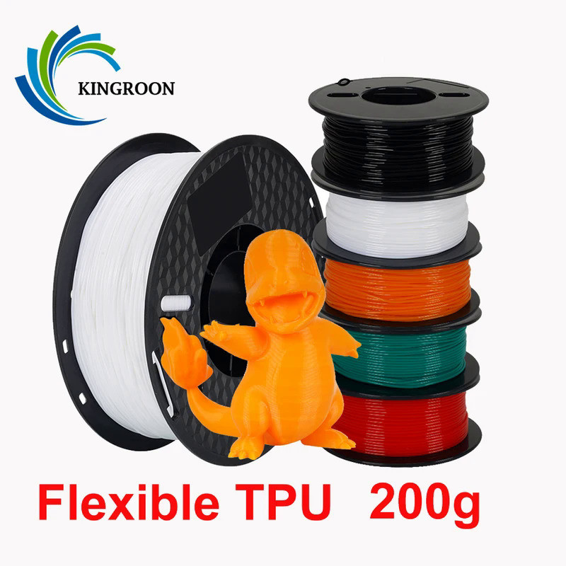 TPU 3D Printer Flexible Filament 200g 1.75mm No Bubble Non-toxic Eco-friendly 3D Printer Plastic Mat