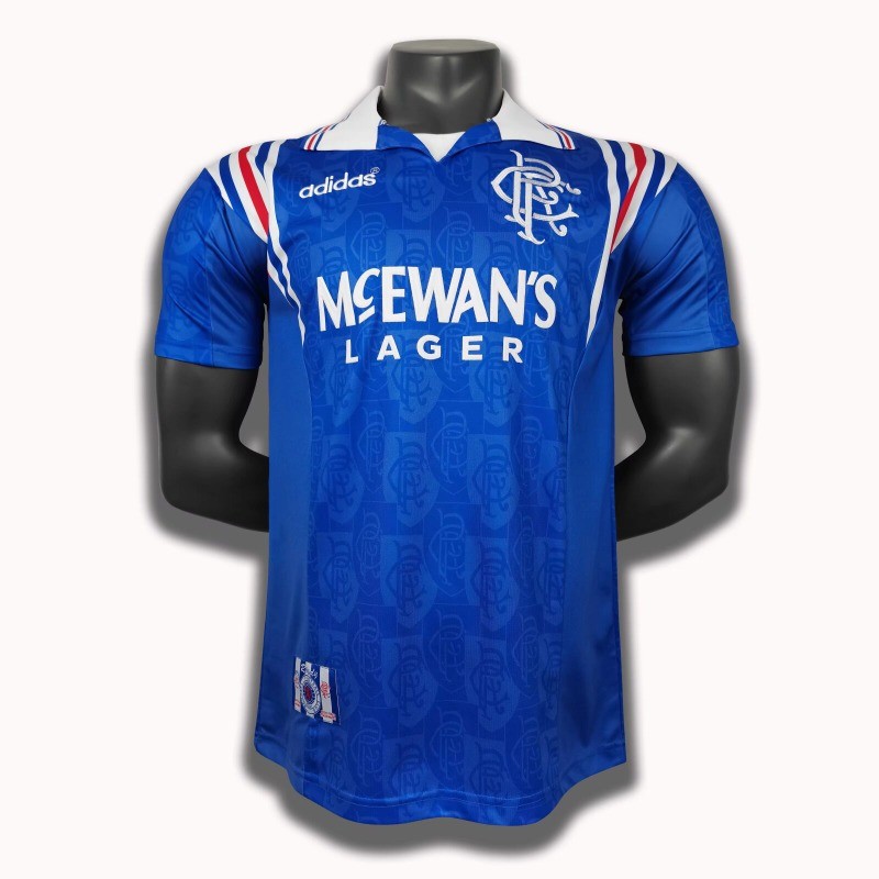 1996/97 Rangers Home Vintage Soccer Jersey แห้งเร็วกีฬาฟุตบอล Top AAA