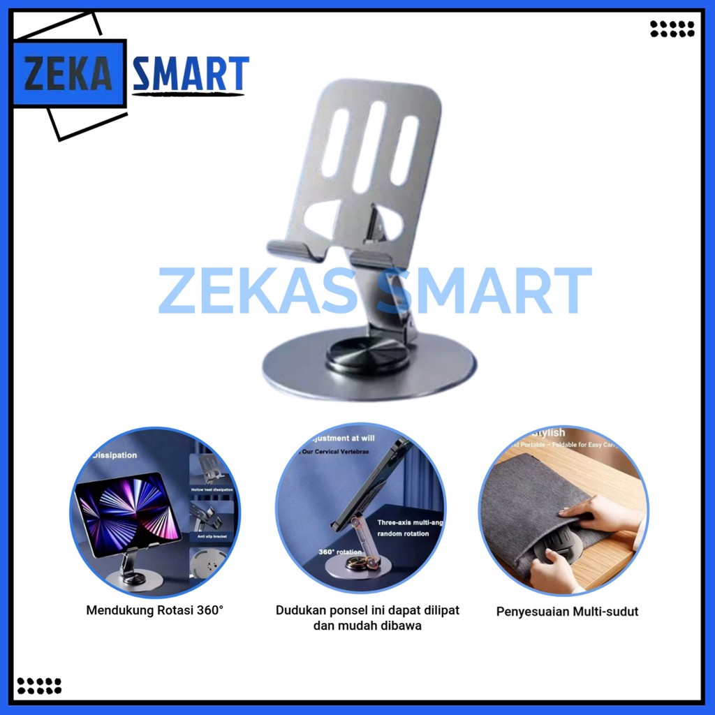 PS08 HP Tablet Phone Holder Stand 360 Rotation° ใช้ได้กับ HP Tablet Ipad Rotation Aluminium Alloy Fu