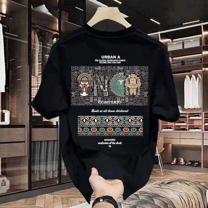 YOU-T☄️ เสื้อยืด oversize unisex สกรีนหน้าหลัง ลาย "URBAN A" เป็ดเท่ๆ ผ้าคอตตอน100% ใส่สบาย แนวสตรีท ฮิปฮอป⚡
