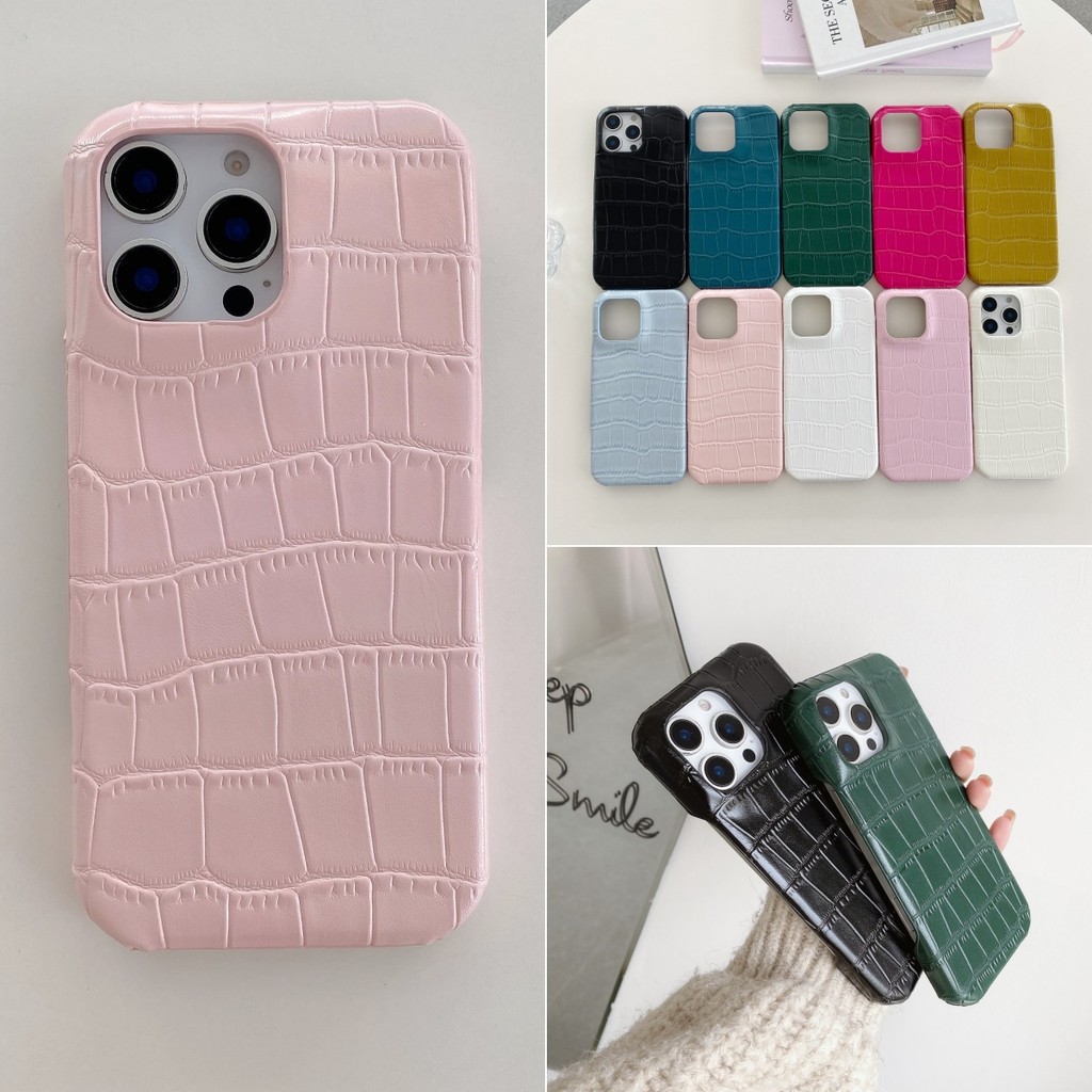 รูปแบบจระเข้หนังสําหรับ IPhone 16e 16 15 Pro Max 14 Plus 13 Promax 16promax 15promax 14promax 13promax 16plus 15plus 14plus ฝาครอบป้องกัน ราคา ถูกที่สุด ดีลบีเคเค