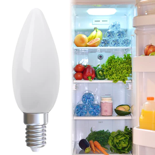 หลอดไฟ LED E12 E14 ประหยัดพลังงาน 1W 220V, การเปลี่ยนไฟตู้เย็นด้วย 360° ไฟส่องสว่าง ตัวเลือกแสงอบอุ่น/สีขาว (1/3/5ชิ้น)
