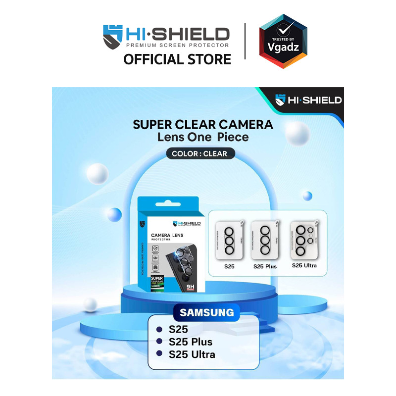 Hishield - กระจกเลนส์กล้องสำหรั Galaxy S25 Plus / S25 Ultra รุ่น Super Clear Real glass by Vgadz