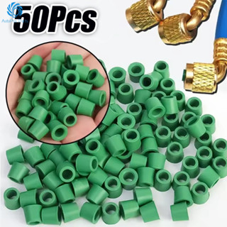 50pcs ยานยนต์ AC O-Ring Seal Kit ซีลยางสีเขียว,ทนอุณหภูมิสูง…