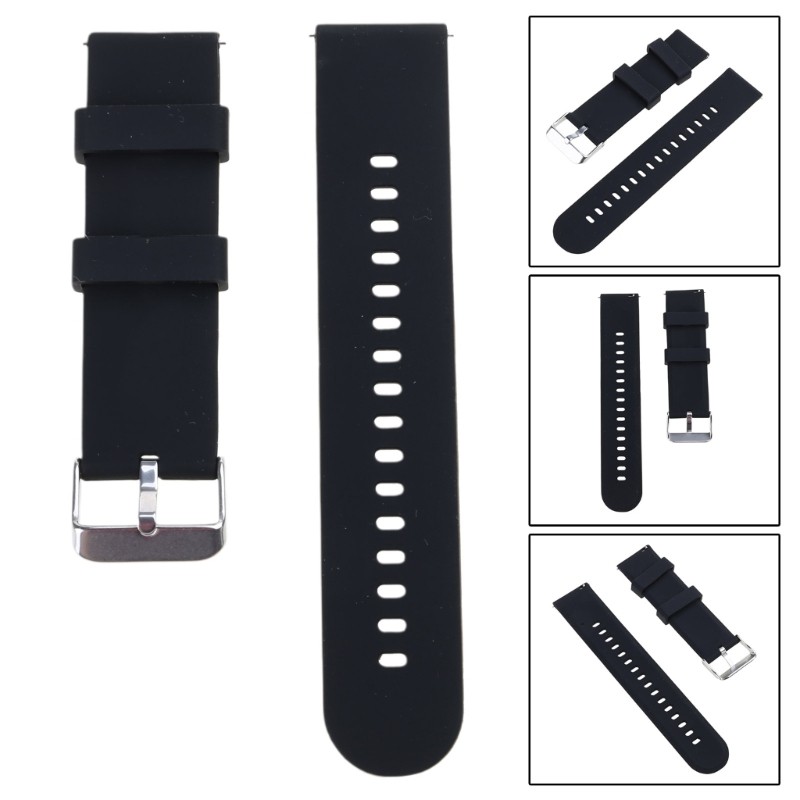 HL สายรัดข้อมือซิลิโคนเข็มขัด Quick Release Smartwatch Strap Loop-Bracelet 20mm 22mm