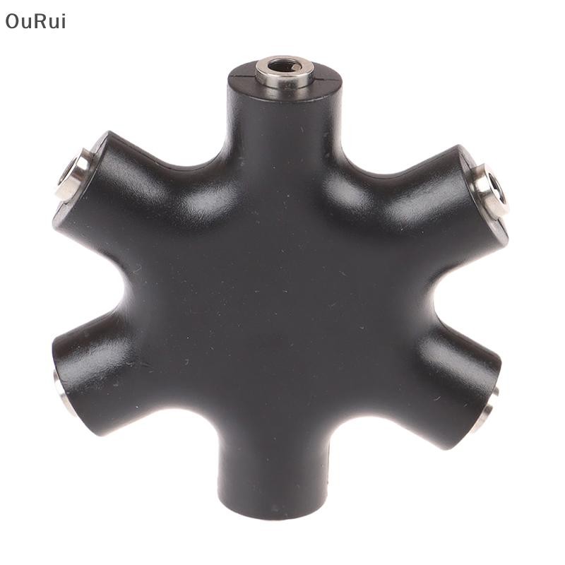 {B&C Apr} 6*3.5 มม.Way Multi Port Hub Aux ช่องเสียบหูฟัง Splitter ตัวแปลงสายสัญญาณเสียง {th}