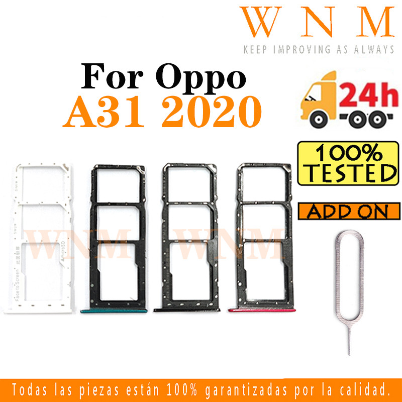 สําหรับ OPPO A31 2020 ถาดซิมการ์ดซิมการ์ดซิมการ์ดผู้ถือการ์ด Reader SD Slot Adapter Replacement Part