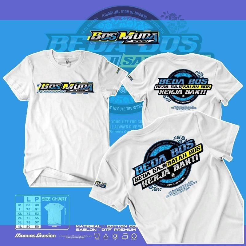 เสื้อยืด Young Boss Reborn V2 / เสื้อ Distro Different Boss Different Salah Salah Boss Work Bakti / 