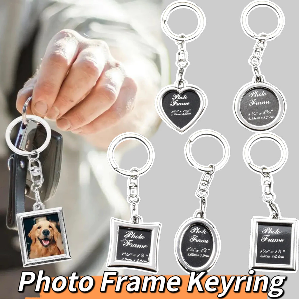 1 ชิ้น Creative Love Key Chain กรอบสแควร์สามารถถือคีย์ภาพส่วนบุคคลและของขวัญที่ระลึกยังสามารถใช้เป็นคีย์ที่บ้าน
