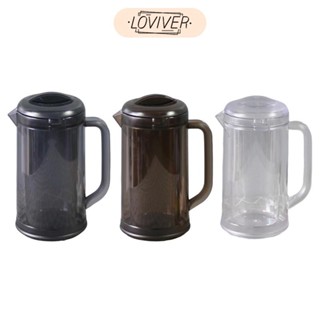 LOVIVER เหยือกน้ํา เครื่องดื่ม เหยือกขนาดใหญ่ปากกว้างผนังคู่…