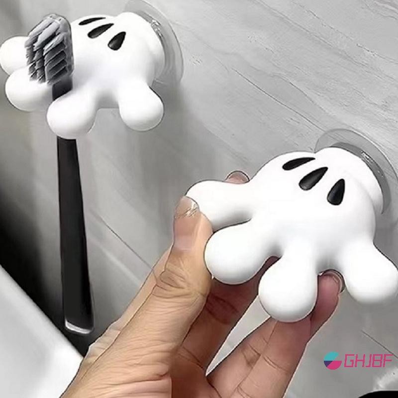 Ghjbf] Simple Towel Rack Hanging ผู้ถือแปรงสีฟัน Paste Hooks Family Of Four Original Bathroom Shelf Organizer ศคนคอเต่าh