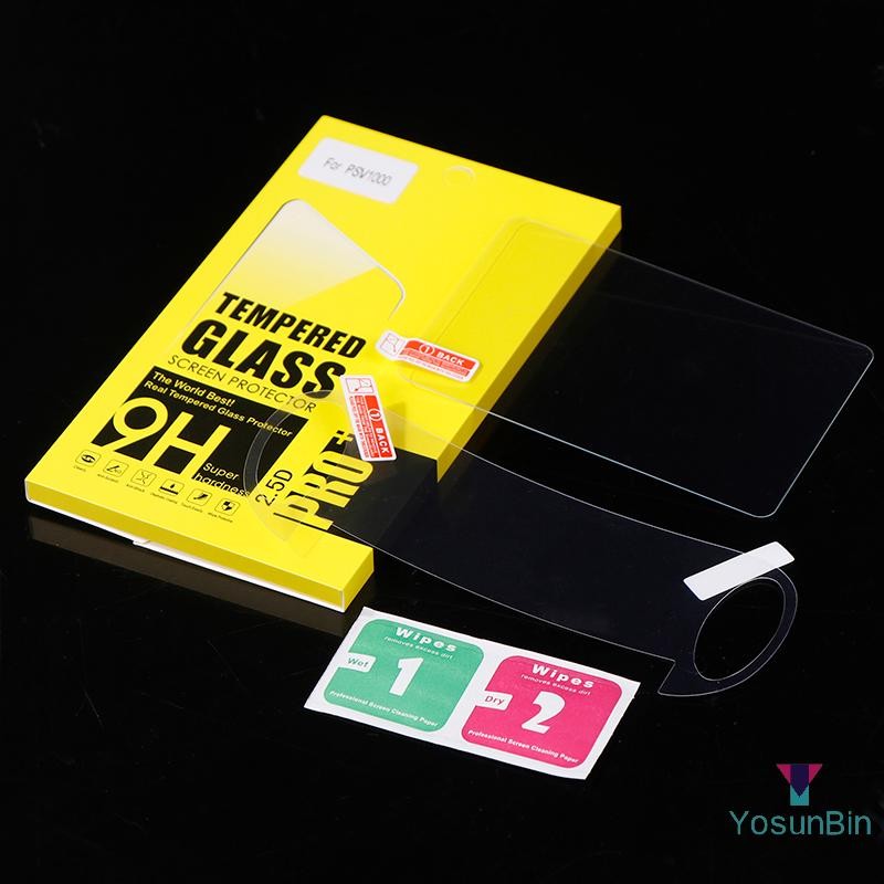 Yosunbin] 1 ชุด DIY อุปกรณ์เสริมกระจกนิรภัยใส Full HD ป้องกันหน้าจอด้านหน้าฟิล์มด้านหลังสําหรับ Psvita PS Vita PSV1000 ใหม่