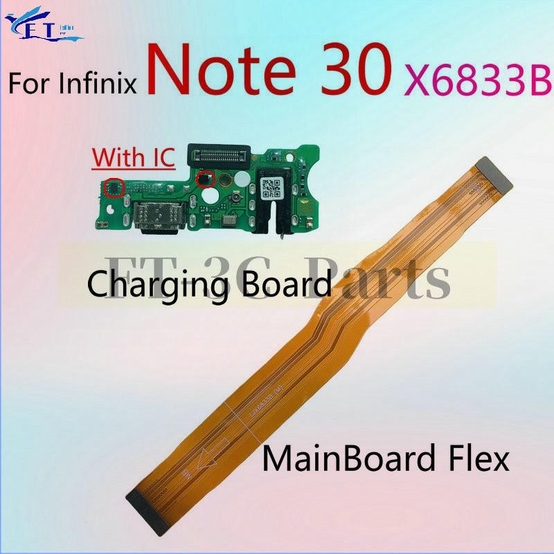สําหรับ Infinix หมายเหตุ 30 X6833B ชาร์จ USB ชาร์จพอร์ตไมโครโฟน Dock Connector หลัก Flex Cable อะไหล่