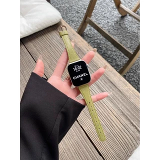 สายหนังแท้บาง Slim รองรับ Samsung Galaxy Fit 3/Fit 2/Fit/7/6/5/4 และขนาด 40/44/45/47/43 มม. HW Fit 3 GTS Bip 42/46 มม.