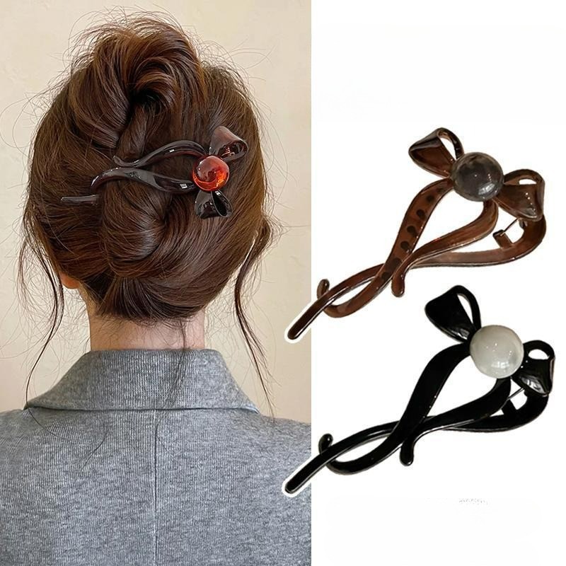 แฟชั่น Bowknot Twist กิ๊บติดผม Grips Hairpin เครื่องประดับผม