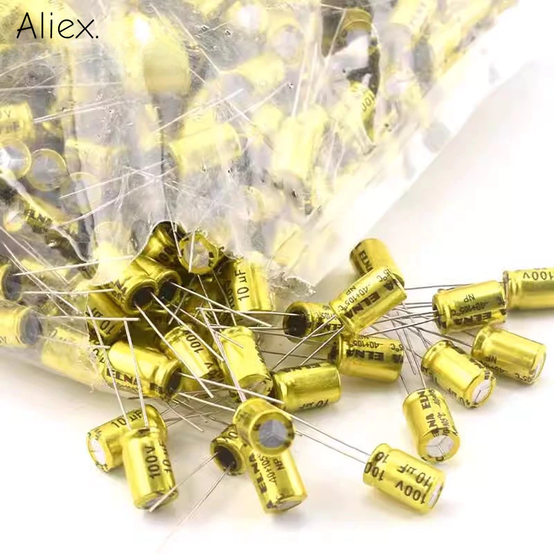 10 ชิ้น Non Polar Capacitor NP 1UF 1.5UF 2.2UF 3.3UF 4.7UF 5.6UF 6.8UF 10UF 12UF 22UF 100UF 100V