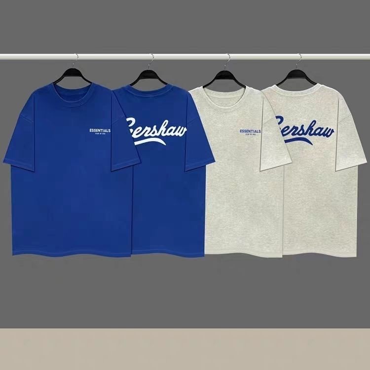 หมอก FEAR OF GOD Double Line ESSENTI * L Charity Limited แขนสั้น Street สวมใส่ High Street ผู้ชายผู้