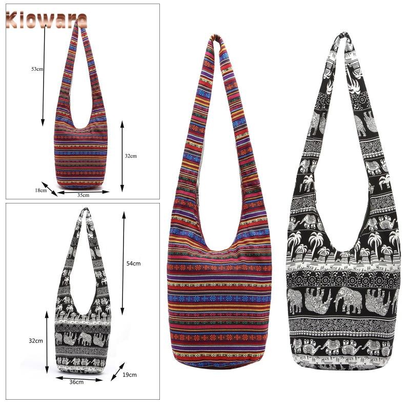 Kloware Thai Hippie Boho Crossbody Bag Bohemian Shoulder Bag Purse for Women Girls