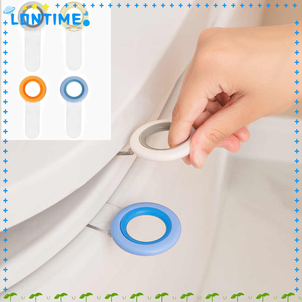 LONTIME ฝารองนั่งชักโครกยก,แบบพกพา ABS ฝาชักโครกLifter Handle, Touch ฟรีกันน้ําทนทานผู้ถือที่นั่งชักโครกยกเครื่องมือสําหรับ Home Hotel อุปกรณ์ห้องน้ํา