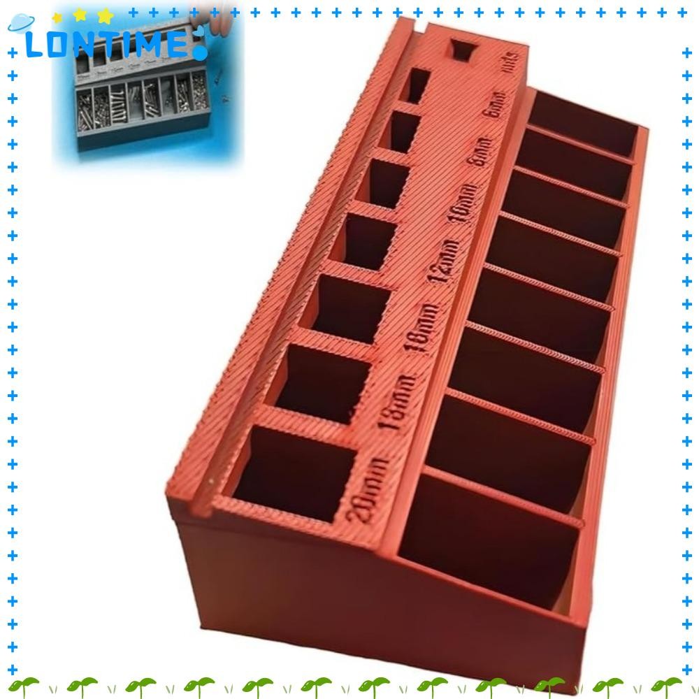 LONTIME สกรูความยาว Sorter ถาด, 7 ช่องวัดแบบพกพา M3 Bolt Sorter, ปฏิบัติ Organizer Store เล็บ