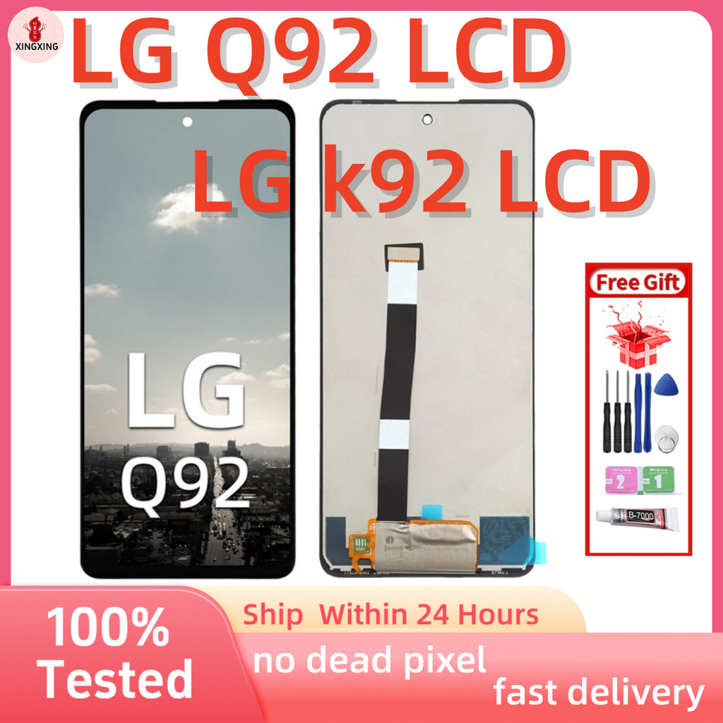 100Test สําหรับ LG Q92 LCD/LG K92 LCD DIsplay หน้าจอสัมผัส Digitizer แผงประกอบเปลี่ยน