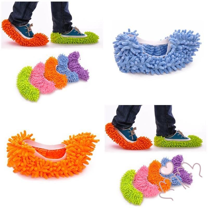 1PC Dust Mop รองเท้าแตะ House Cleaner Lazy Floor Dusting ทําความสะอาดเท้ารองเท้า Mops รองเท้าแตะ