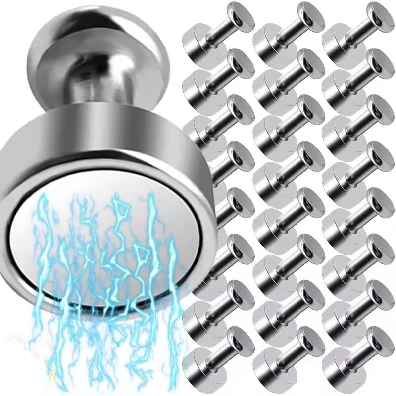 2/4 ชิ้น Mini Strong Neodymium โลหะ Thumbtacks - ตู้เย็นเล็บแม่เหล็ก - แผนที่ Photo Fixing Pushpin - สําหรับไวท์บอร์ดภาพวาดการประดิษฐ์ตัวอักษรการสอน