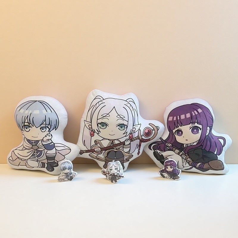 หมอนตุ๊กตา Frieren และ Sein | Sousou no Frieren Anime Cushion | หมอนกอดนุ่มสําหรับแฟนๆ