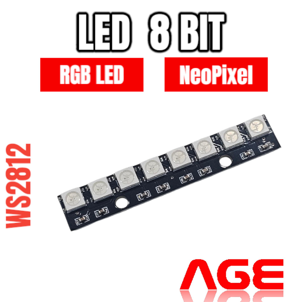 NeoPixel Bar 8 Bit WS2812 RGB LED 8 ดวง